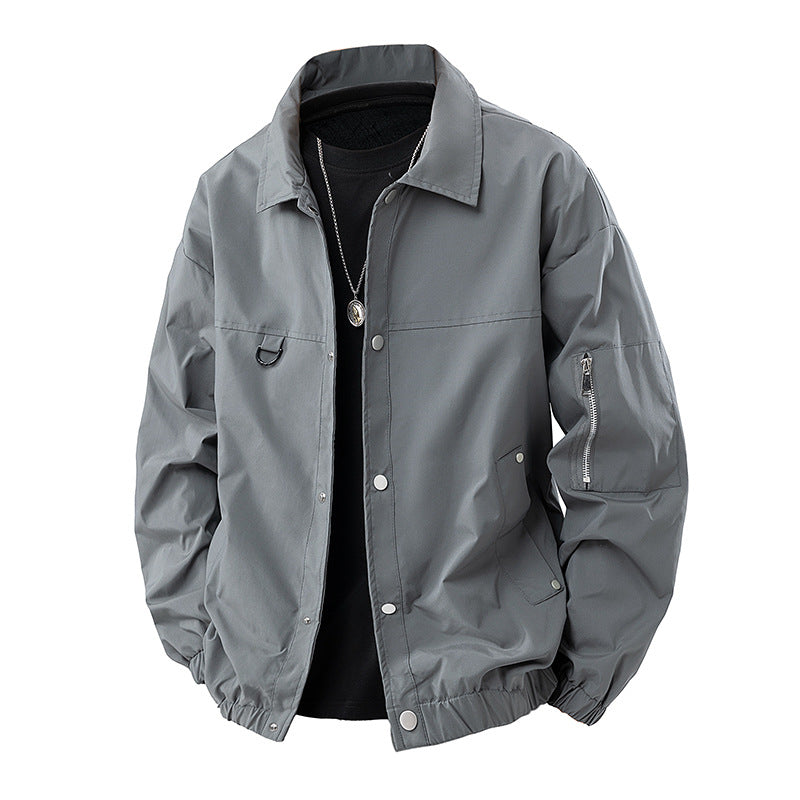 Herren Leichte Utility-Coachjacke mit Druckknopfverschluss, Ärmel-Reißverschluss & elastischem Saum Nord Taschen