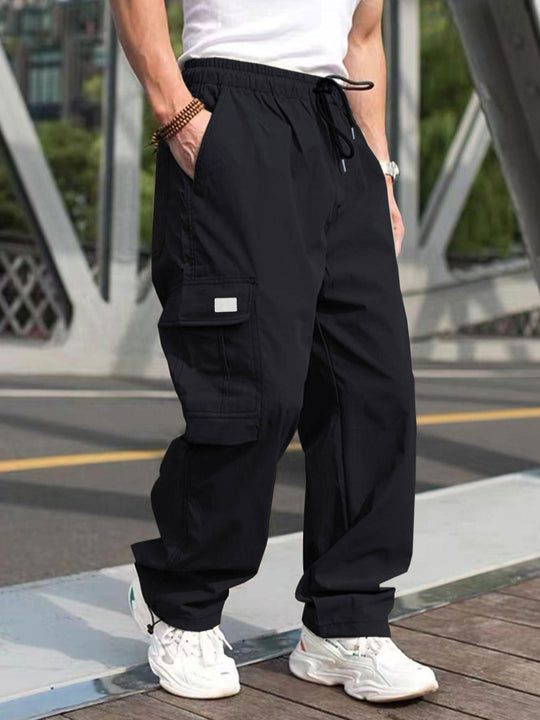 Herren lässige Cargo-Hose mit elastischem Bund und multifunktionalen Taschen Nord Taschen
