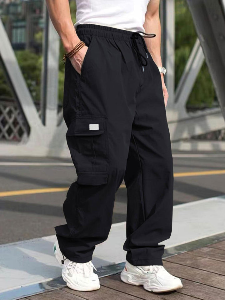 Herren lässige Cargo-Hose mit elastischem Bund und multifunktionalen Taschen Nord Taschen