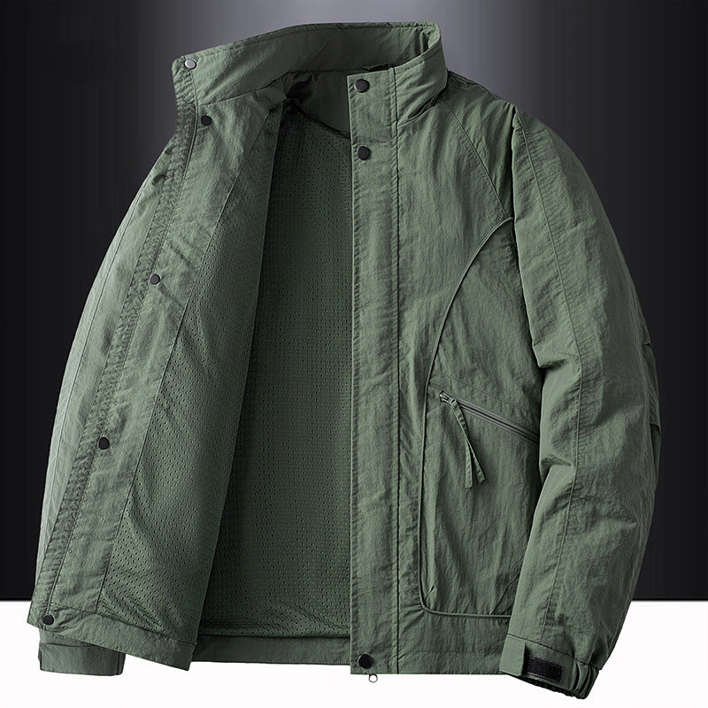 Herren Leichte Übergangsjacke mit hohem Kragen und praktischen Taschen Nord Taschen 1788242366