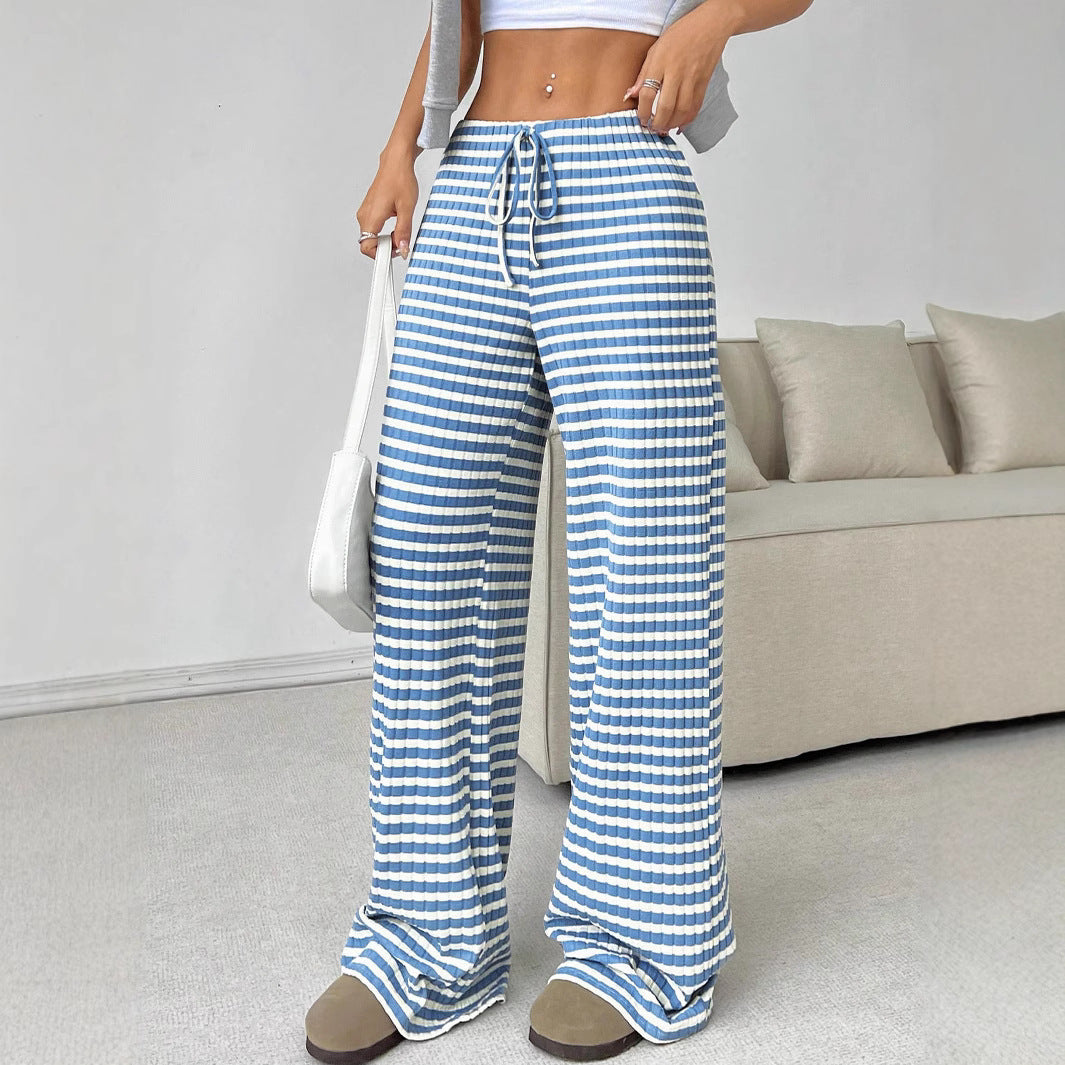 Damen luftige Komfort-Hose mit elastischem Bund und Taschen