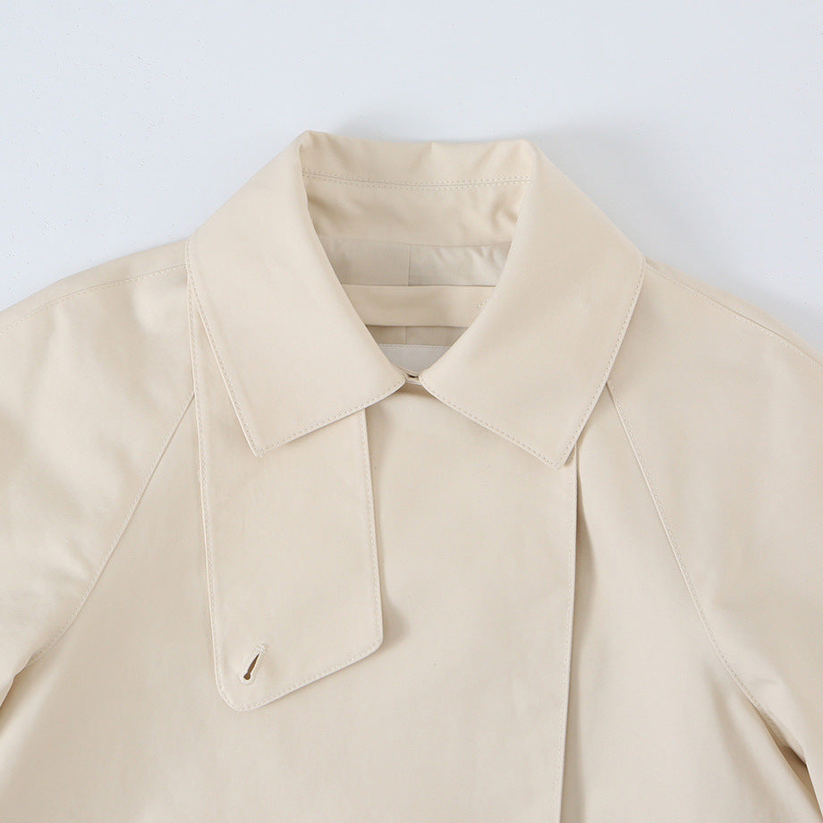 Damen Kurzjacke im Boxy‑Schnitt mit verdeckter Knopfleiste und Hemdkragen Nord Taschen