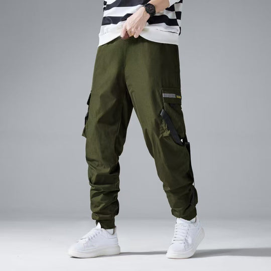 Herren Tech-Cargo-Jogginghose mit Multifachtaschen, Zugbändern & elastischen Bündchen Nord Taschen