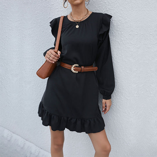 Damen Elegantes Kleid mit Rüschen Nord Taschen