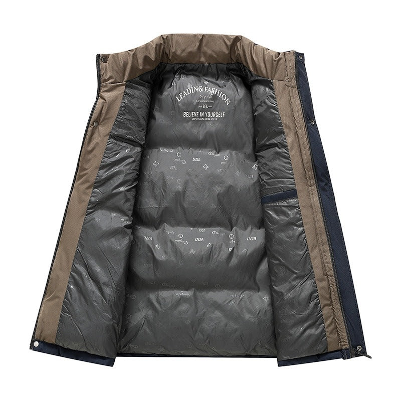 Herren Thermo-Pufferweste mit verstärktem Kragen, Zweifachverschluss & Futter mit Logo-Print Nord Taschen