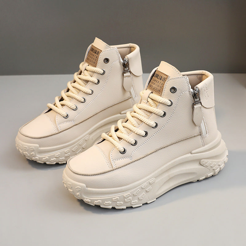 Lässige Plateau Knöchelhohe Sneaker