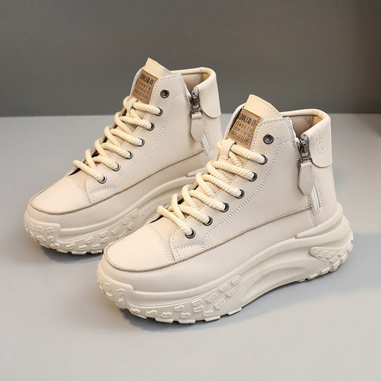 Lässige Plateau Knöchelhohe Sneaker