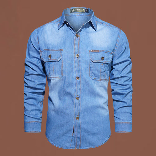 Herren Denim-Hemd Nord Taschen