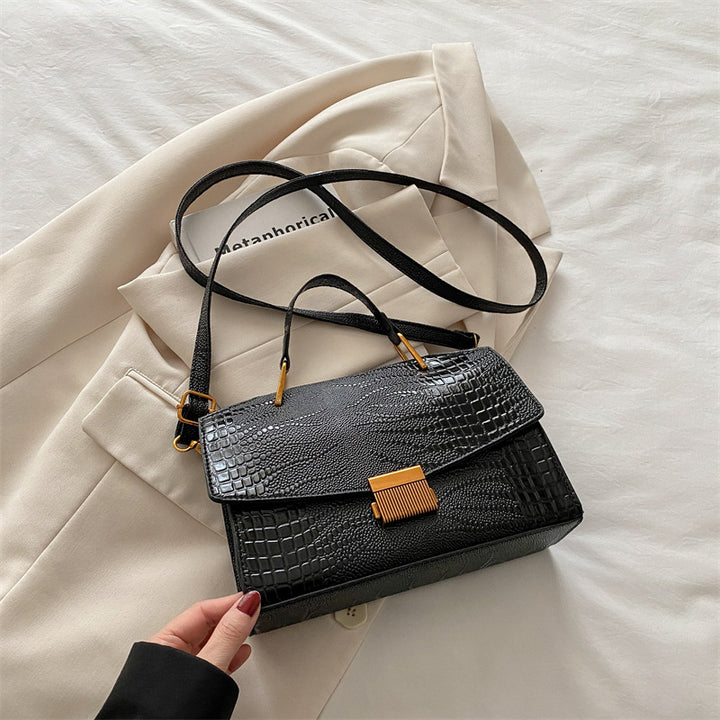 Damen elegante Umschlagtasche mit edlem Krokodilleder-Effekt Nord Taschen