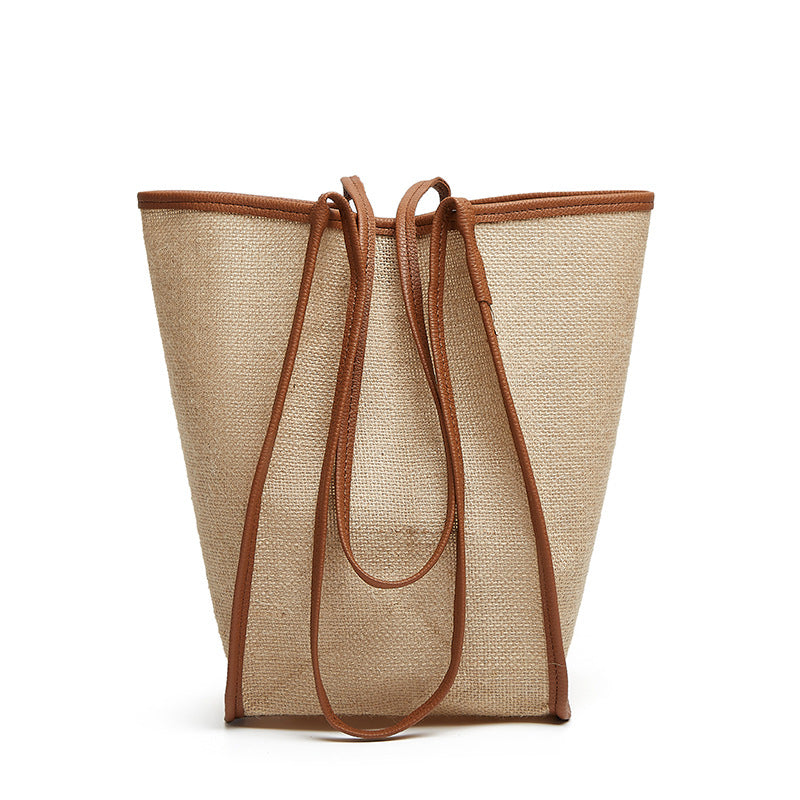 Damen Shopper-Tasche mit geflochtener Struktur und abnehmbarem Innenbeutel Nord Taschen