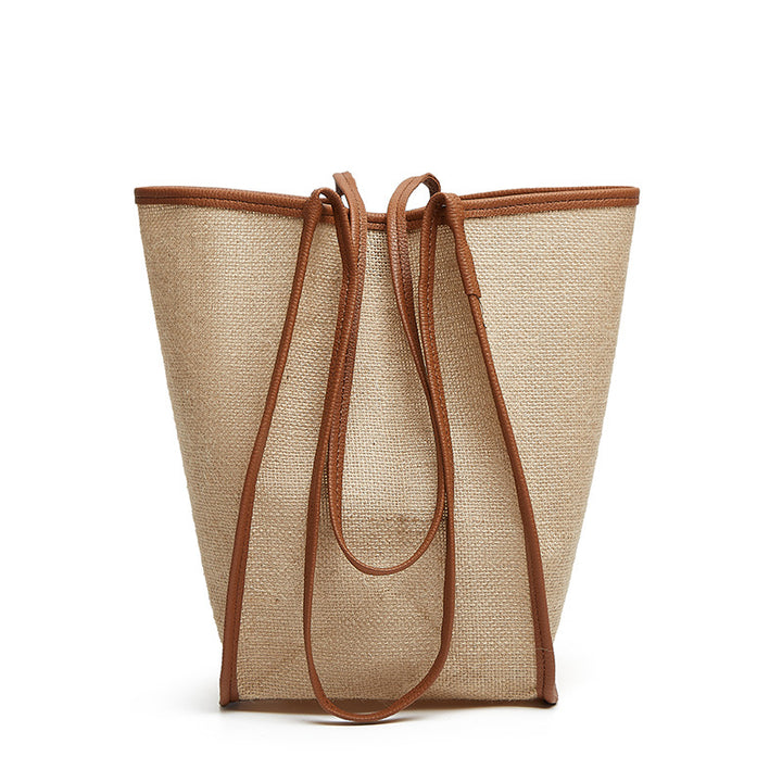 Damen Shopper-Tasche mit geflochtener Struktur und abnehmbarem Innenbeutel Nord Taschen