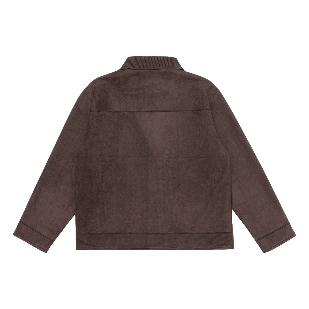 Herren Overshirt-Jacke aus strukturiertem Velours mit Rippenkragen Nord Taschen