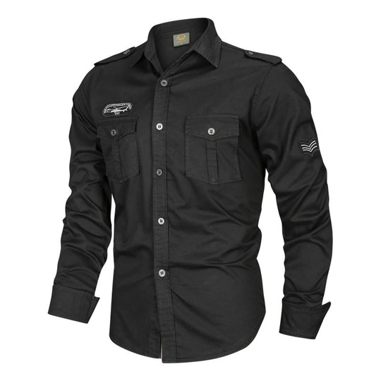 Herren Funktionelles Langarmhemd Nord Taschen