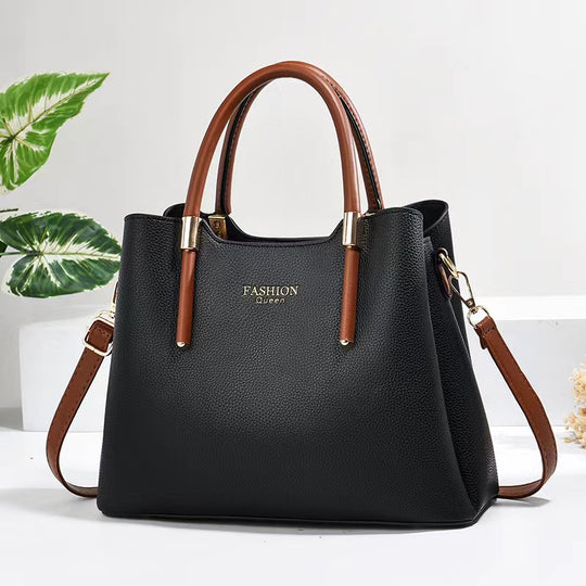Damen modische Handtasche mit strukturiertem Leder und abnehmbarem Schulterriemen Nord Taschen