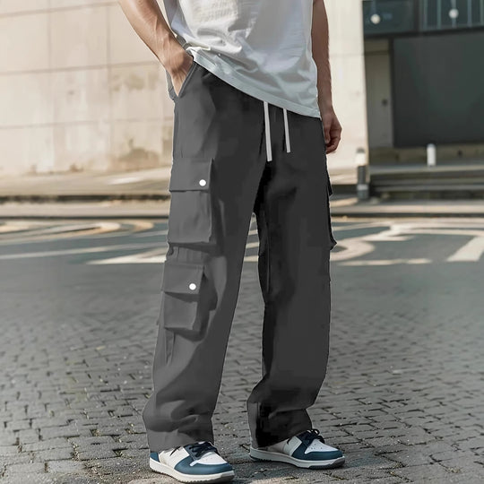 Herren Locker geschnittene Cargo-Jogginghose mit Tunnelzug & Mehrfachtaschen Nord Taschen