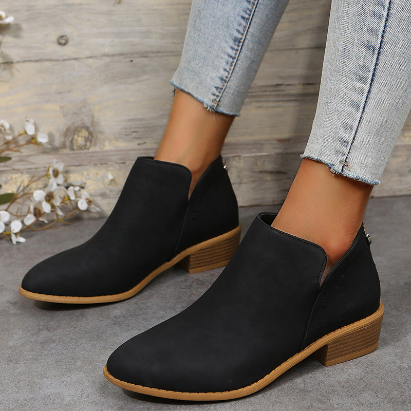 Damen elegante Stiefeletten mit modischem Reißverschluss und komfortablem Fußbett Nord Taschen