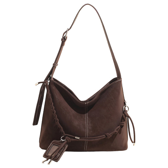 Damen Beuteltasche mit geflochtenem Detail und elegantem Kettenanhänger Nord Taschen