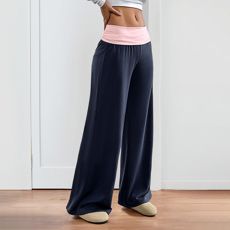 Damen Weite Palazzo‑Yogahose mit umschlagbarem Komfortbund Nord Taschen