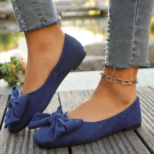 Damen Ballerina-Schuhe mit dekorativer Schleifenapplikation und bequemer Innenpolsterung Nord Taschen