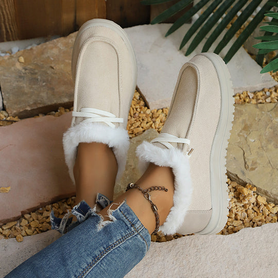 Damen Gefütterte Slip-On-Pantoletten mit Teddyfutter und profilierter Plateau-Sohle Nord Taschen