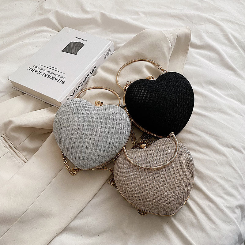 Damen stilvolle Herztasche mit goldenen Akzenten Nord Taschen