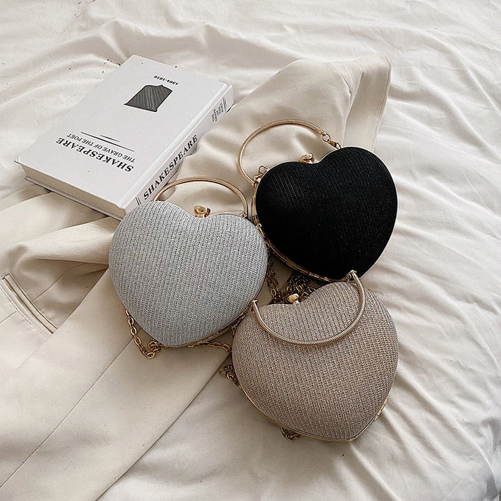 Damen stilvolle Herztasche mit goldenen Akzenten Nord Taschen