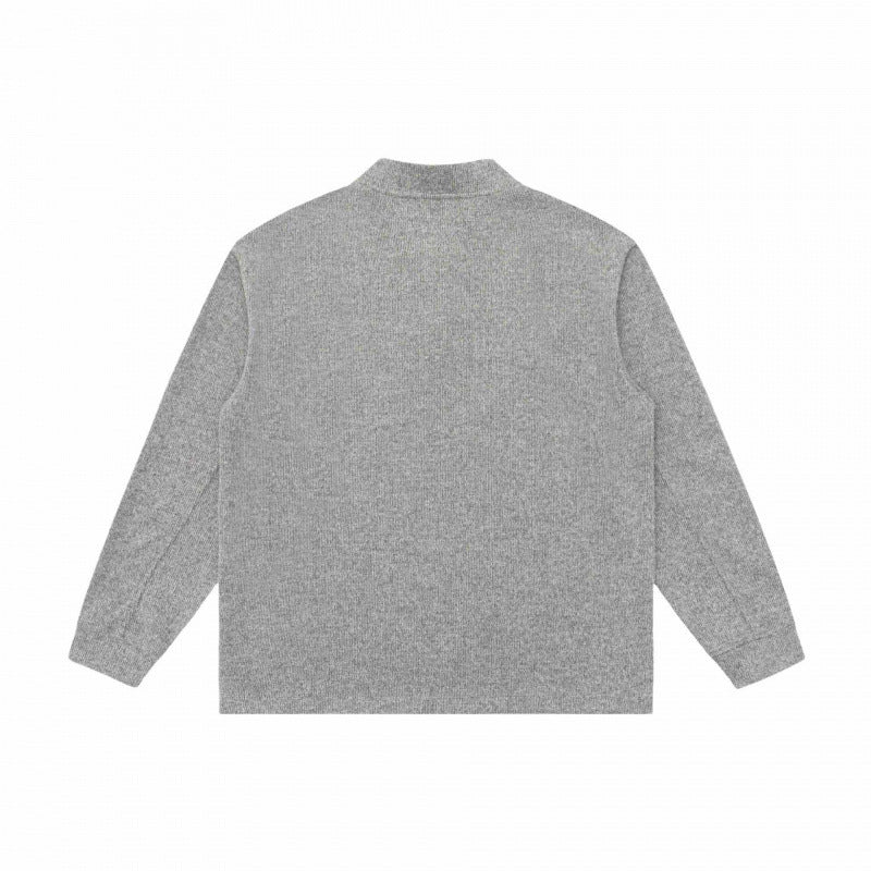 Unisex Feinstruktur-Henley-Strickpullover mit Raglanärmeln und Relaxed-Schnitt Nord Taschen