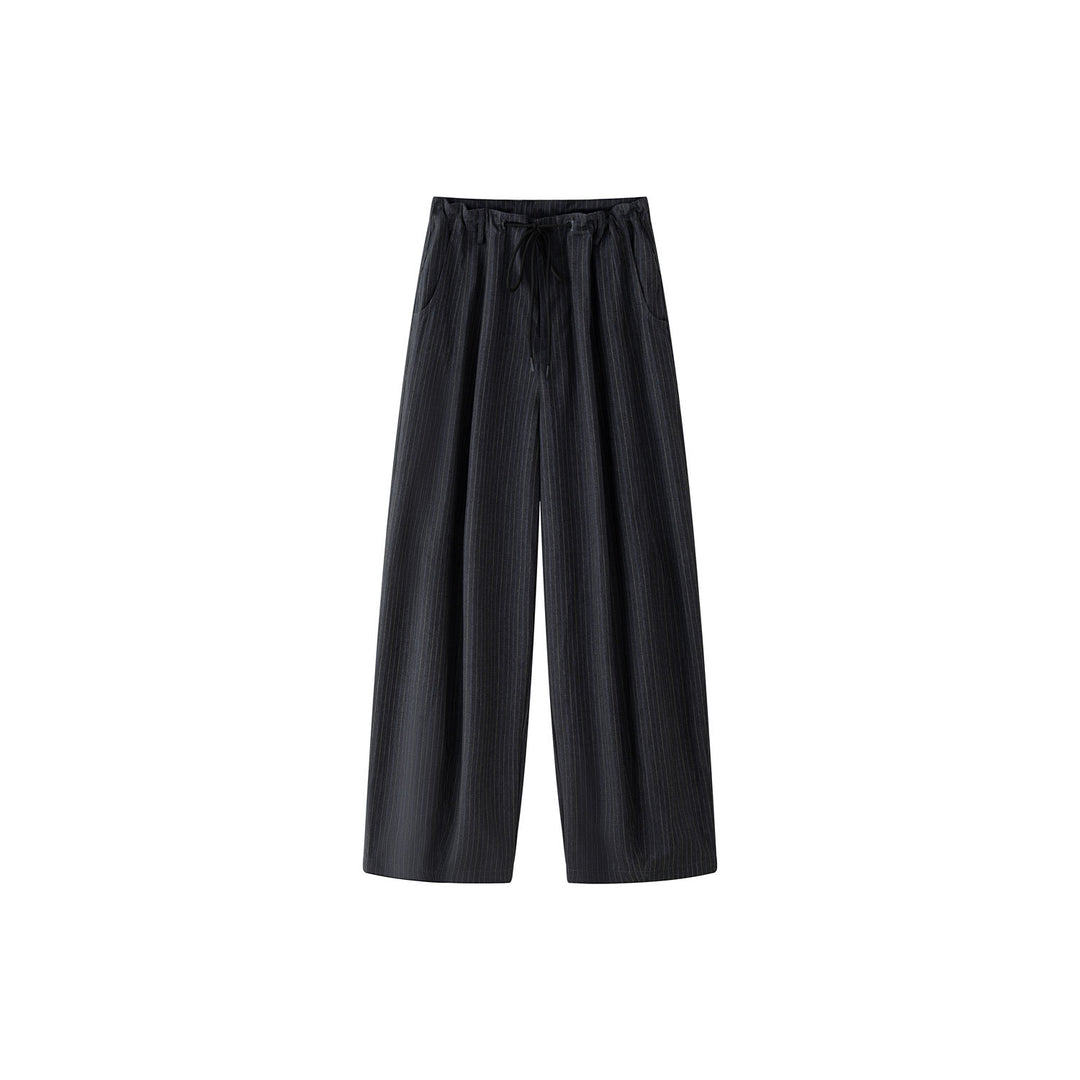 Damen Weite High‑Waist Palazzohose aus leichtem Baumwollmix mit verstellbarem Saumdetail Nord Taschen