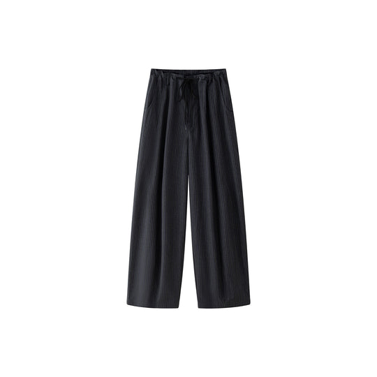 Damen Weite High‑Waist Palazzohose aus leichtem Baumwollmix mit verstellbarem Saumdetail Nord Taschen