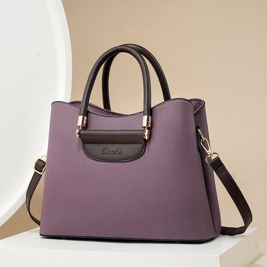 Damen edle Handtasche mit strukturiertem Leder und abnehmbarem Schulterriemen Nord Taschen