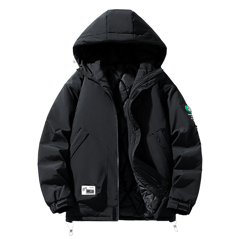 Herren Oversize-Utility-Kapuzenjacke mit verstellbarem Saum, verdecktem Reißverschluss und Multifunktions-Taschen Nord Taschen