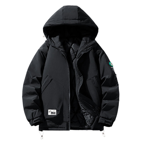 Herren Oversize-Utility-Kapuzenjacke mit verstellbarem Saum, verdecktem Reißverschluss und Multifunktions-Taschen Nord Taschen