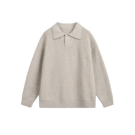 Damen Grobstrick-Polo mit Kentkragen und Oversize-Silhouette Nord Taschen