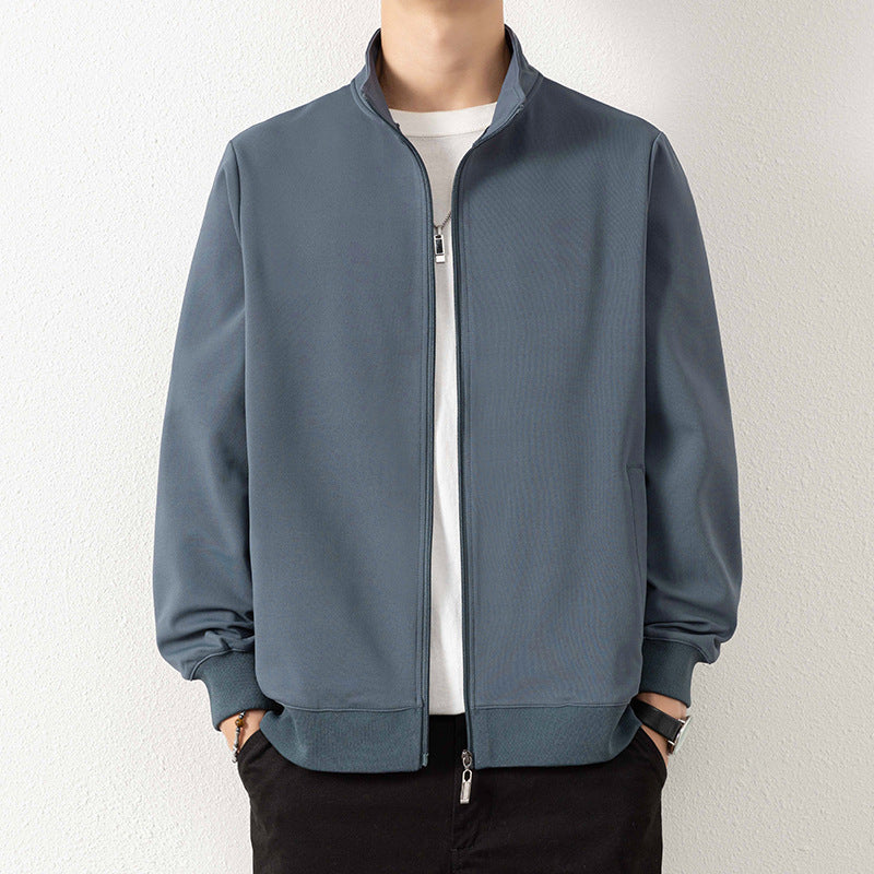 Herren Minimalistische Zip‑Blousonjacke aus technischem Stretchmaterial mit Stehkragen Nord Taschen