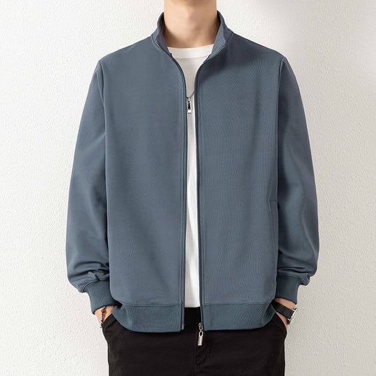 Herren Minimalistische Zip‑Blousonjacke aus technischem Stretchmaterial mit Stehkragen Nord Taschen