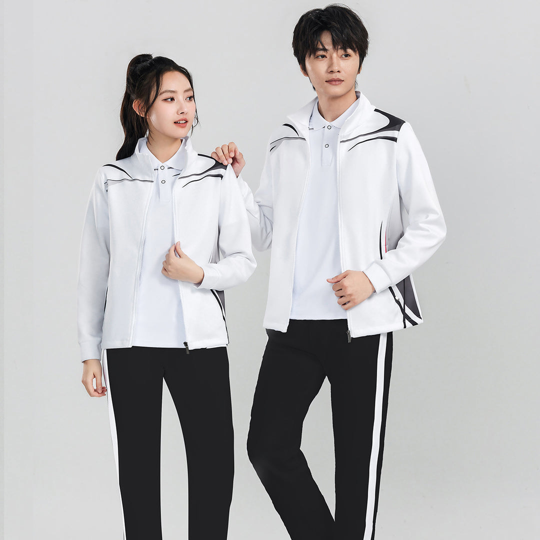 Unisex Athletisches Trainingsset mit Reißverschlussjacke und Streifen-Jogginghose Nord Taschen