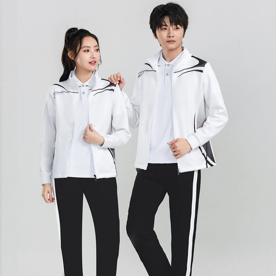 Unisex Athletisches Trainingsset mit Reißverschlussjacke und Streifen-Jogginghose Nord Taschen