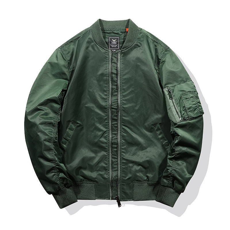 Herren leichter Nylon-Bomber mit kontrastierender Innenfütterung, Ärmeltasche und geripptem Bund Nord Taschen