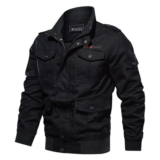 Herren Utility-Feldjacke mit Schulterklappen, mehreren Taschen und Rippbündchen Nord Taschen