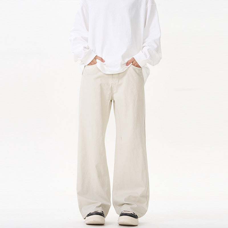 Unisex Weit geschnittene Chinohose mit tiefem Schritt und lässigem Bund Nord Taschen
