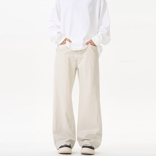 Unisex Weit geschnittene Chinohose mit tiefem Schritt und lässigem Bund Nord Taschen