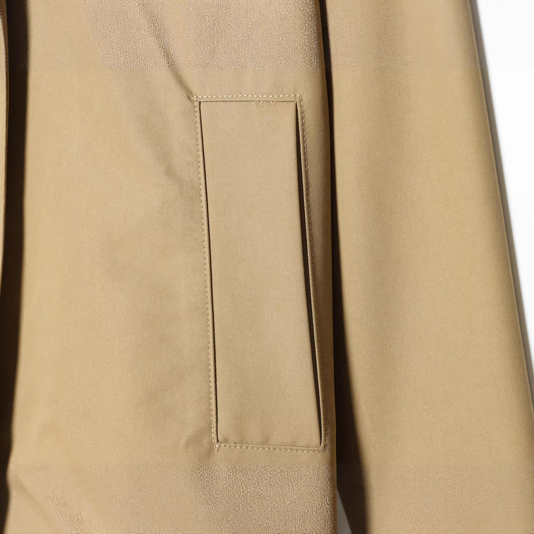 Damen Cropped Kurzjacke mit kontrastfarbenem Cordkragen und geradem Boxy‑Schnitt Nord Taschen