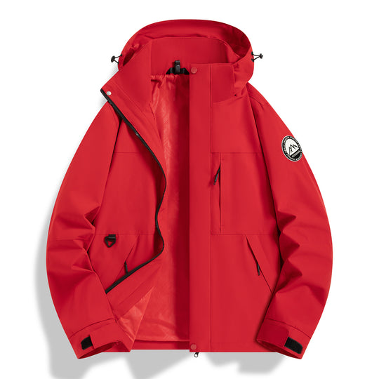 Damen Wasserfeste technische Kapuzenjacke mit verschweißten Nähten und verstellbaren Bündchen Nord Taschen