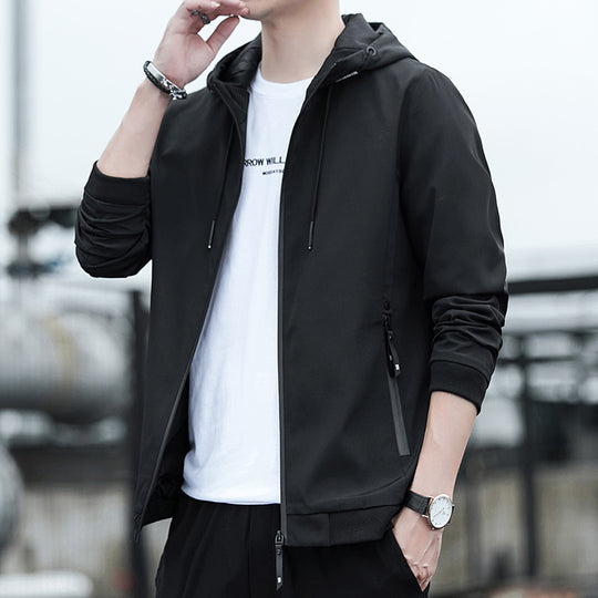 Herren Urbaner Softshell-Hoodie mit getapten Nähten, verstellbarer Kapuze und Zipper-Taschen Nord Taschen