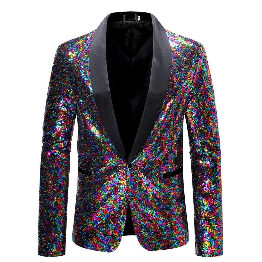Nord Taschen Herren Pailletten-Blazer mit Schalkragen
