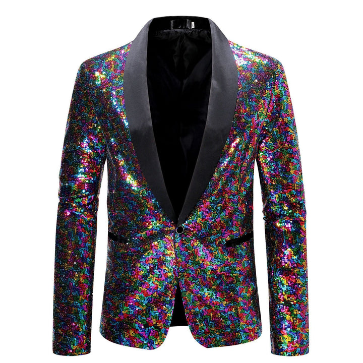Nord Taschen Herren Pailletten-Blazer mit Schalkragen