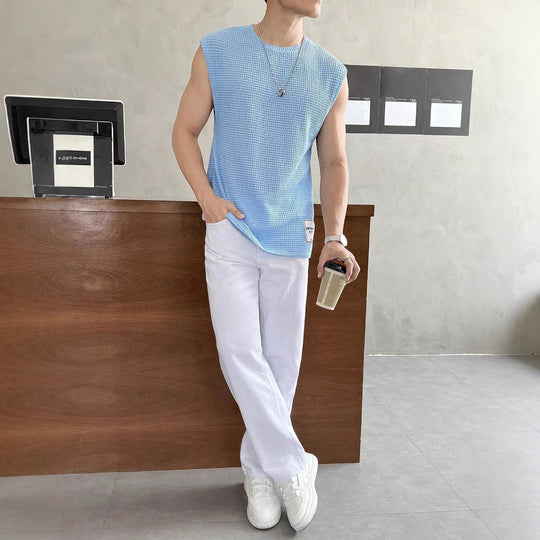 Herren ärmelloses Struktur-T-Shirt Nord Taschen