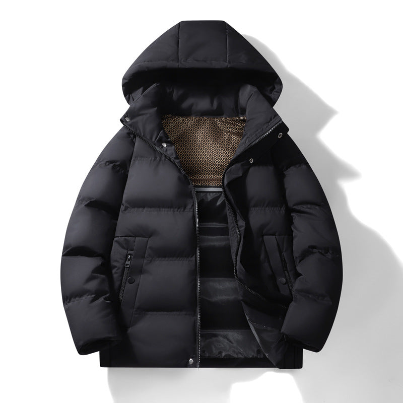Herren Wattierte Kapuzen‑Thermo‑Steppjacke mit winddichter Hülle & versteckter Druckknopfblende Nord Taschen