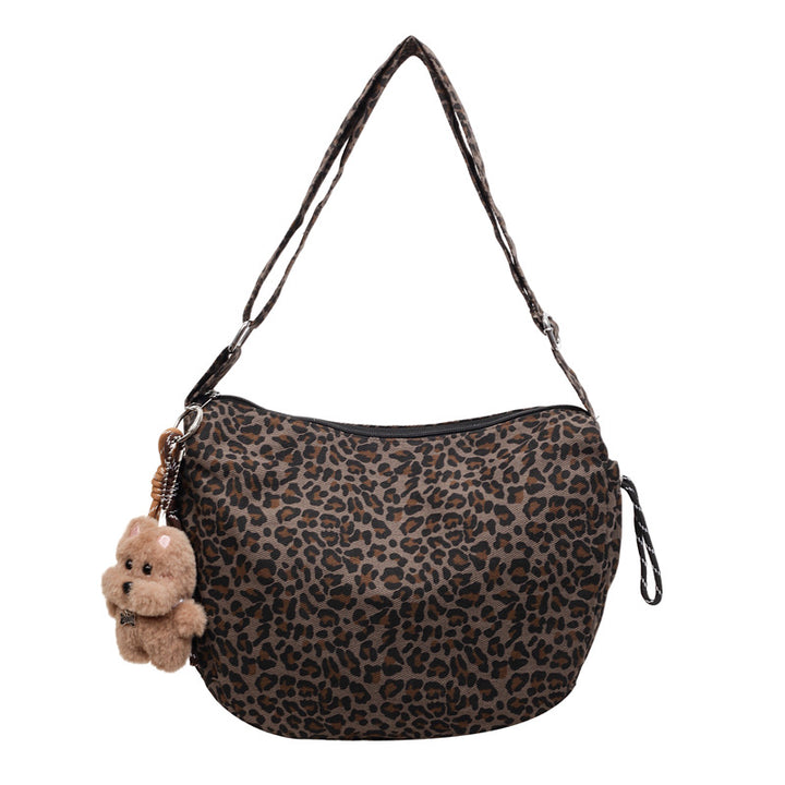 Damen praktische Schultertasche mit Leopardenmuster Nord Taschen