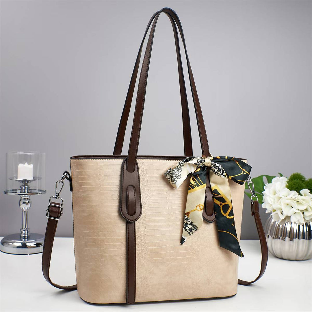 Damen elegante Handtasche mit modischen Schal-Akzenten Nord Taschen
